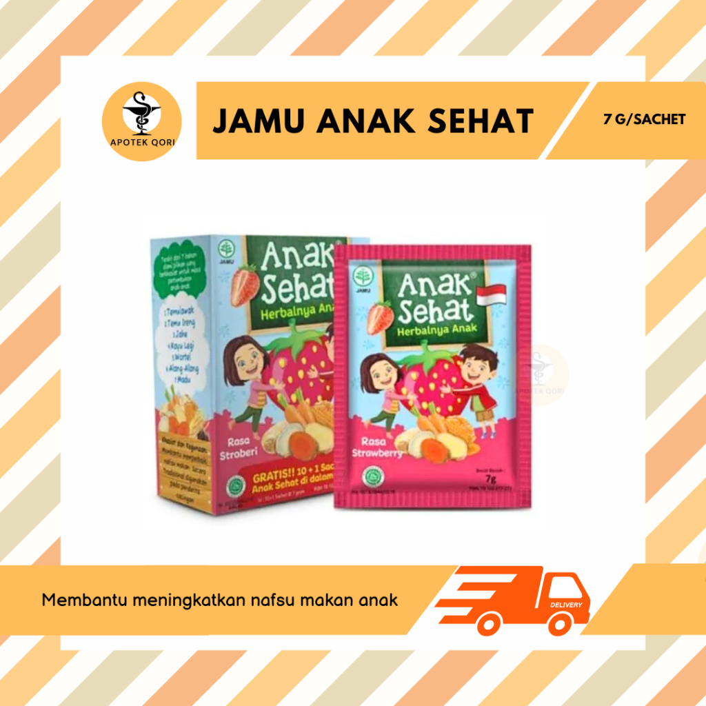

SIDOMUNCUL JAMU ANAK SEHAT RASA STRAWBERRY SACHET 7 G/MENAMBAH NAFSU MAKAN