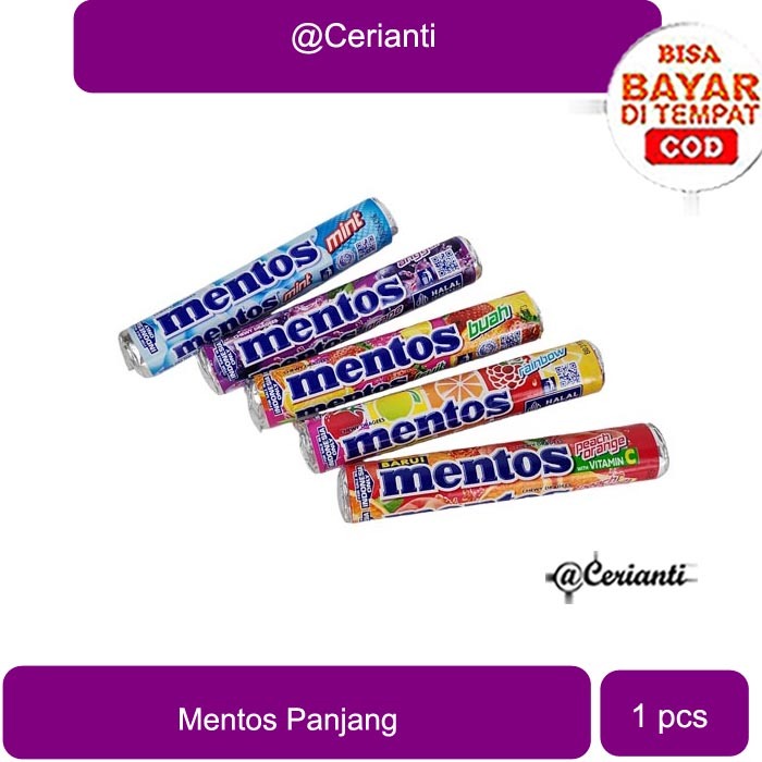 

Mentos Chewy Dragees Rainbow Roll 888g - Permen Mint Rasa Buah_Cerianti