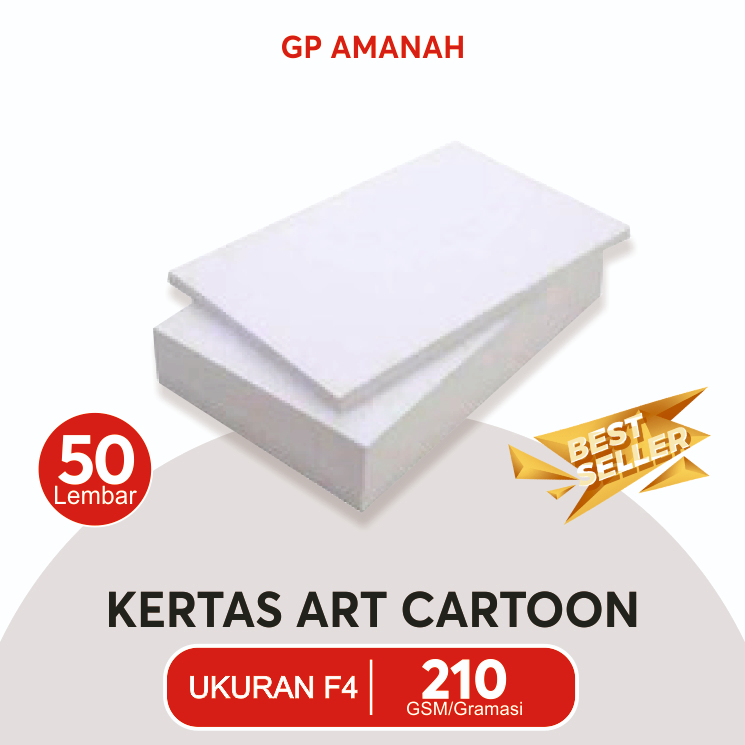 

Art Karton 210 gsm F4 isi 50 lbr / Kertas Carton Paper Glossy 210 gram