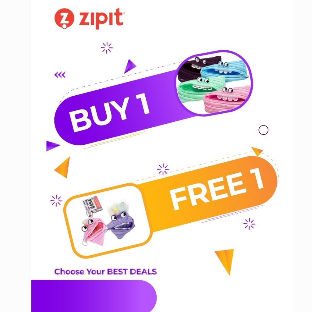 

[B1G1] Zipit Gorge Monster Pouch - Biru + Zipit Unicorn Mini Pouch