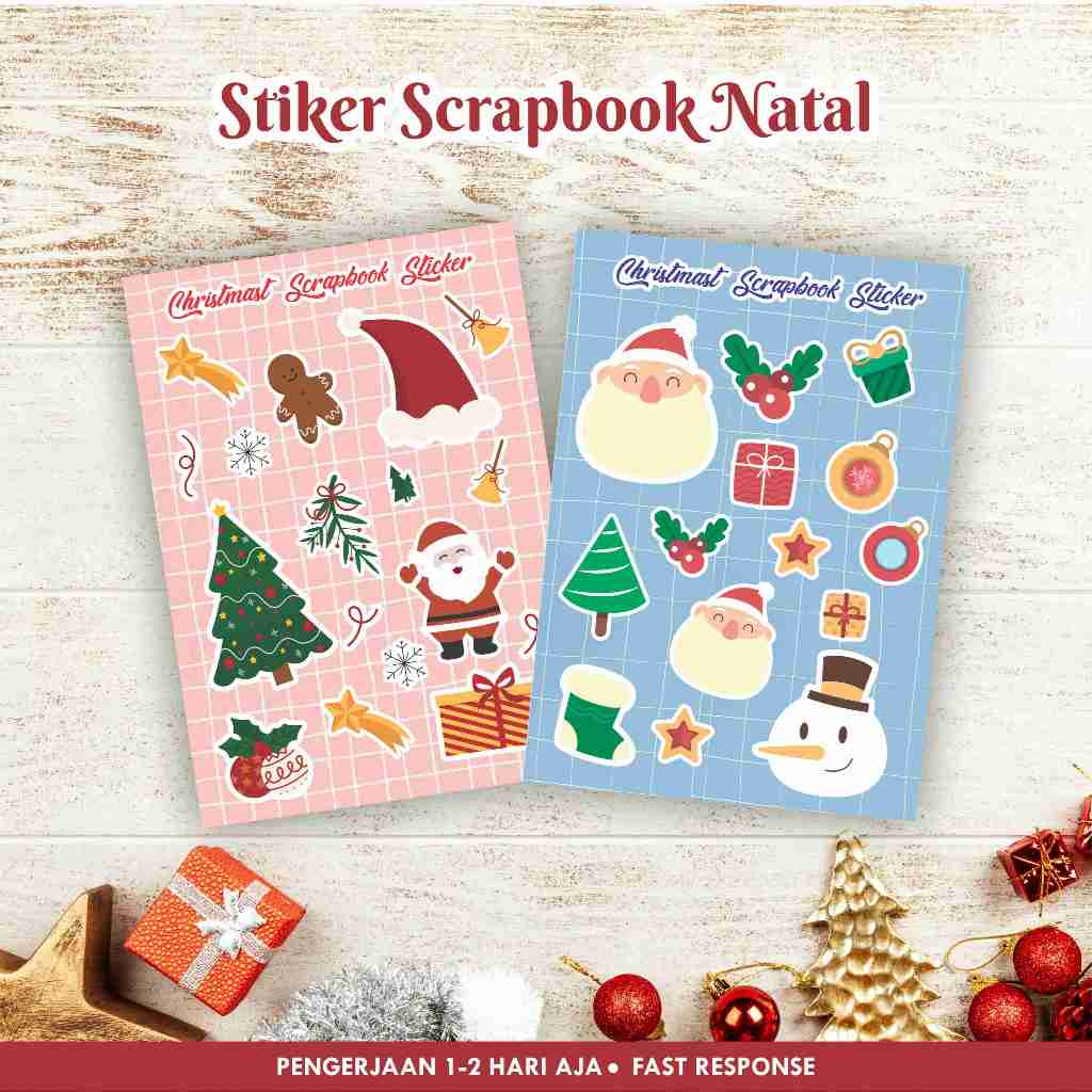 

[15 pcs] Stiker Natal / Christmas Scrapbook / Journal / Deco Sticker