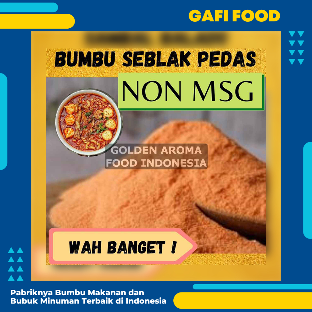 

BUMBU TABUR SEBLAK PEDAS NON MSG 1 KG FOOD GRADE 1Kg Bubuk Seblak Kering Instan Bumbu Tahu Bulat