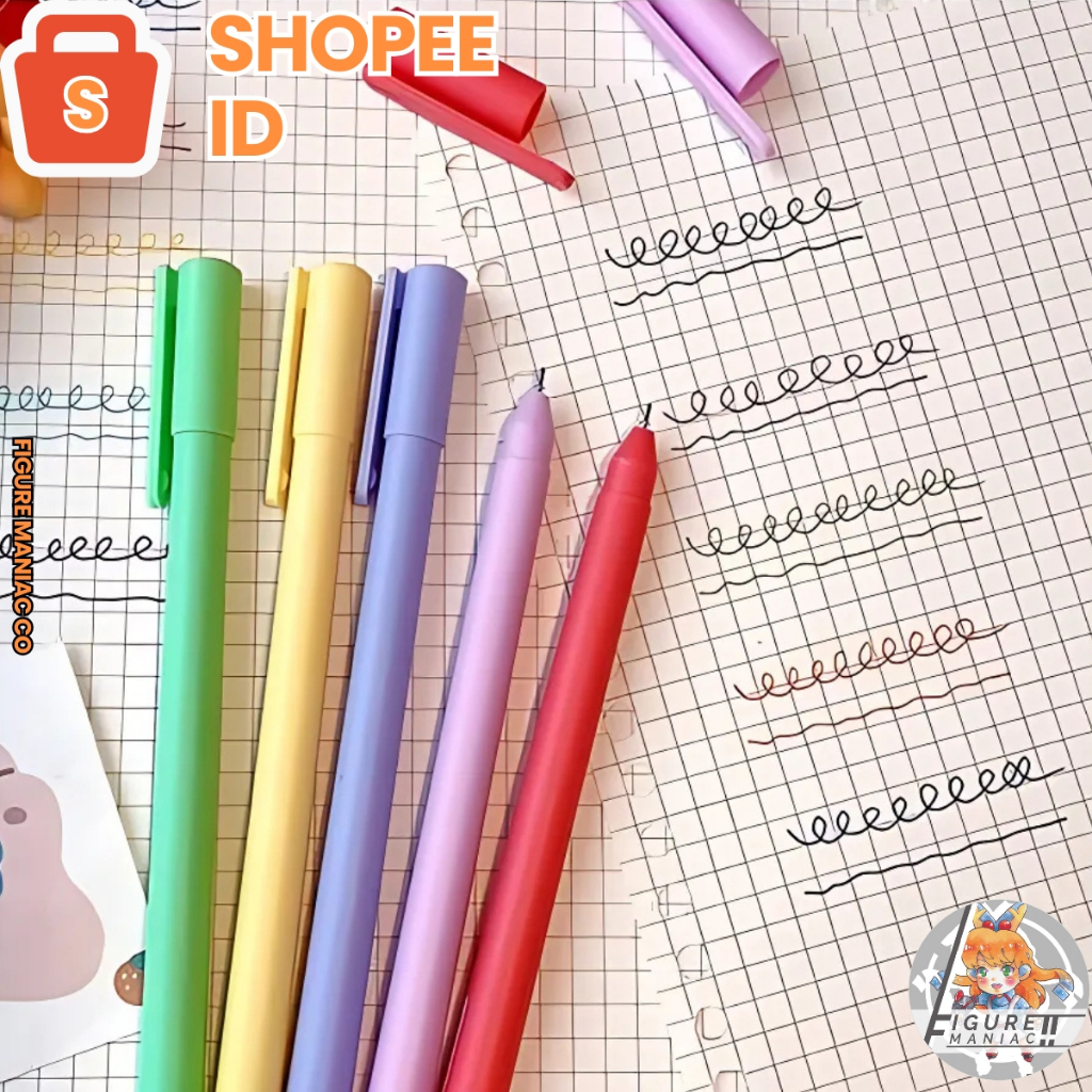 

[FM] - Colors Gel Pen Isi 5 / Pulpen Gel Warna