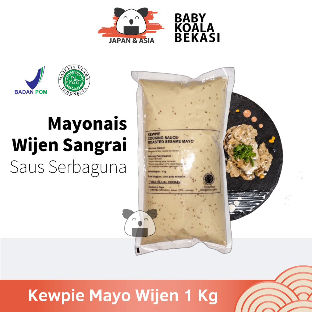

Kewpie Cooking Sauce Roasted Sesame Mayo 1 kg | Mayonnaise Wijen Sangrai.