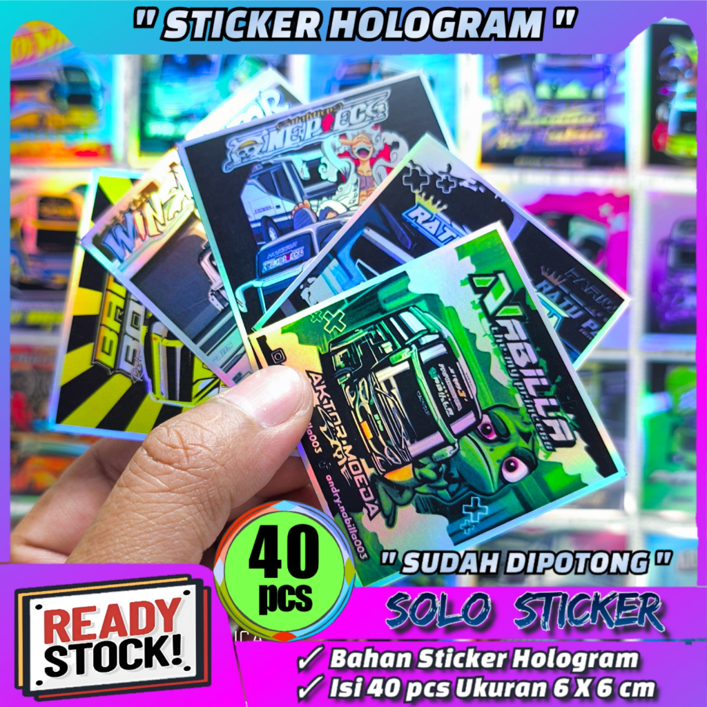 

Stiker Bus Telolet Basuri Kotak Hologram Isi 40 pc SUDAH DIPOTONG Sticker Waterproof Tahan Air