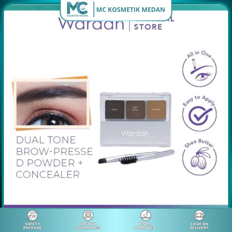Wardah eyebrow powder membentuk alis tebal