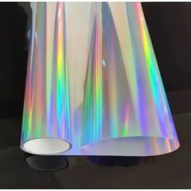 

1 LEMBAR HOLOGRAM LEMBARAN ( 50 X 50 CM ) Plastik OPP holographic rainbow pelangi