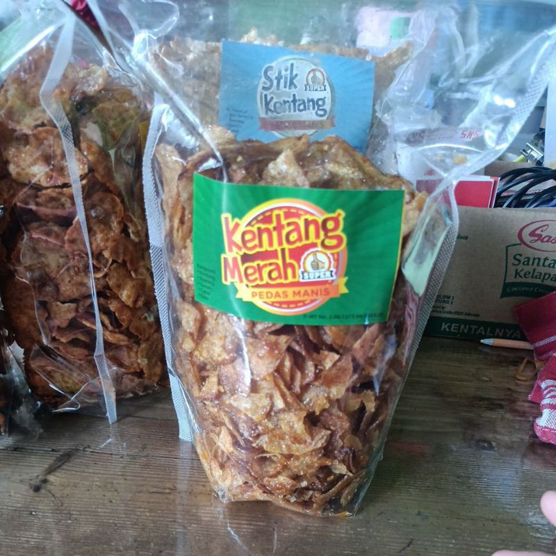 

Snack Cemilan Emping Aceh Pedas Manis Cap Super