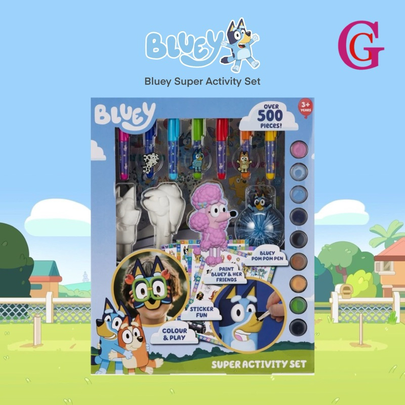 BLUEY SUPER ACTIVITY SET | SET AKTIVITAS MAINAN ANAK | MAINAN BLUEY | MEWARNAI MELUKIS MENGGAMBAR PR