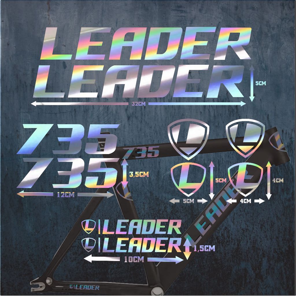 Decal Sticker Cutting Frame Sepeda  LEADER 735 aero fixie roadbike