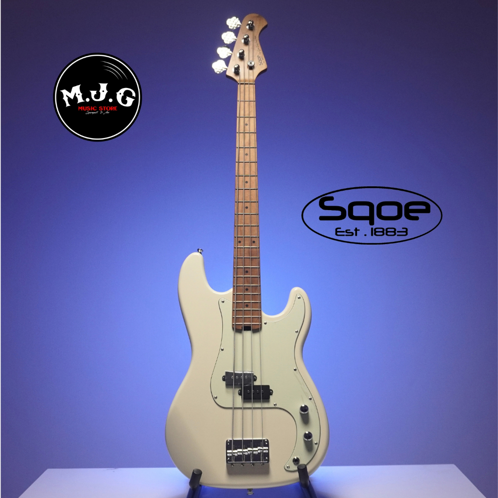 Bass elektrik sqoe SPB600 precision bass in Olympic white