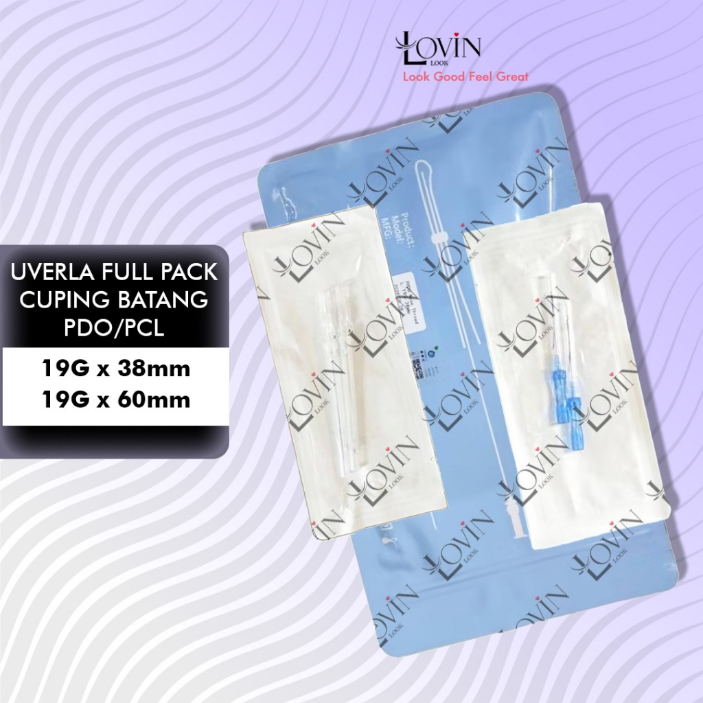 [Harga Satu Pack Isi 20 Benang] Threads Benang Cuping Hidung PDO/PCL Uverla Ukuran 19G x 38mm / 60mm
