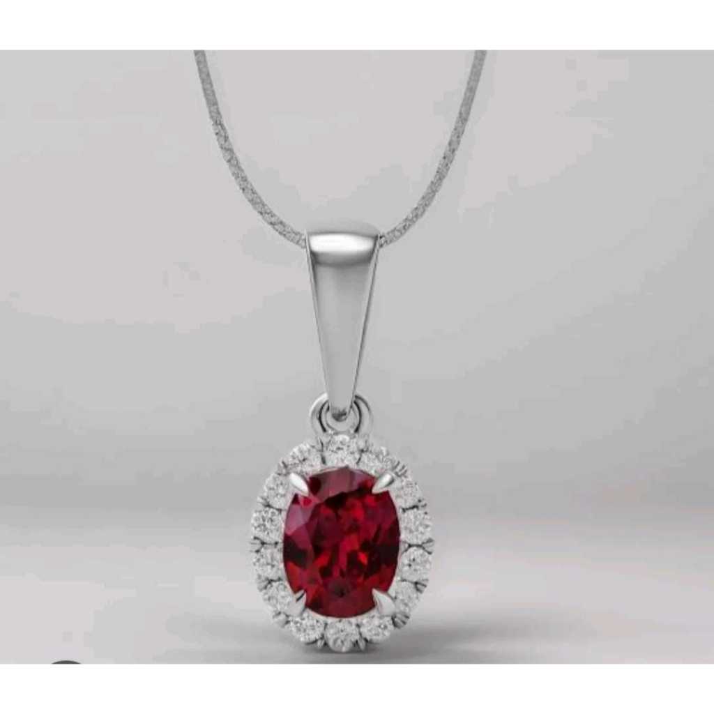 Liontin perak custom batu permata 08