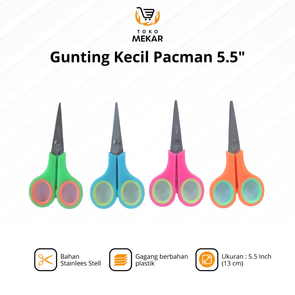 

Gunting Kecil Pacman 5.5" 13 cm Stainless Steel Kuat dan Tahan Karat