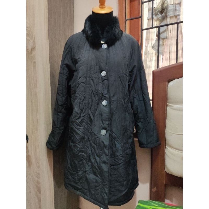 Winter Coat/ Black Coat/ Black Jacket/ long Jaket/Jaket Hitam / Mantel Hitam /Winter Jaket, Preloved