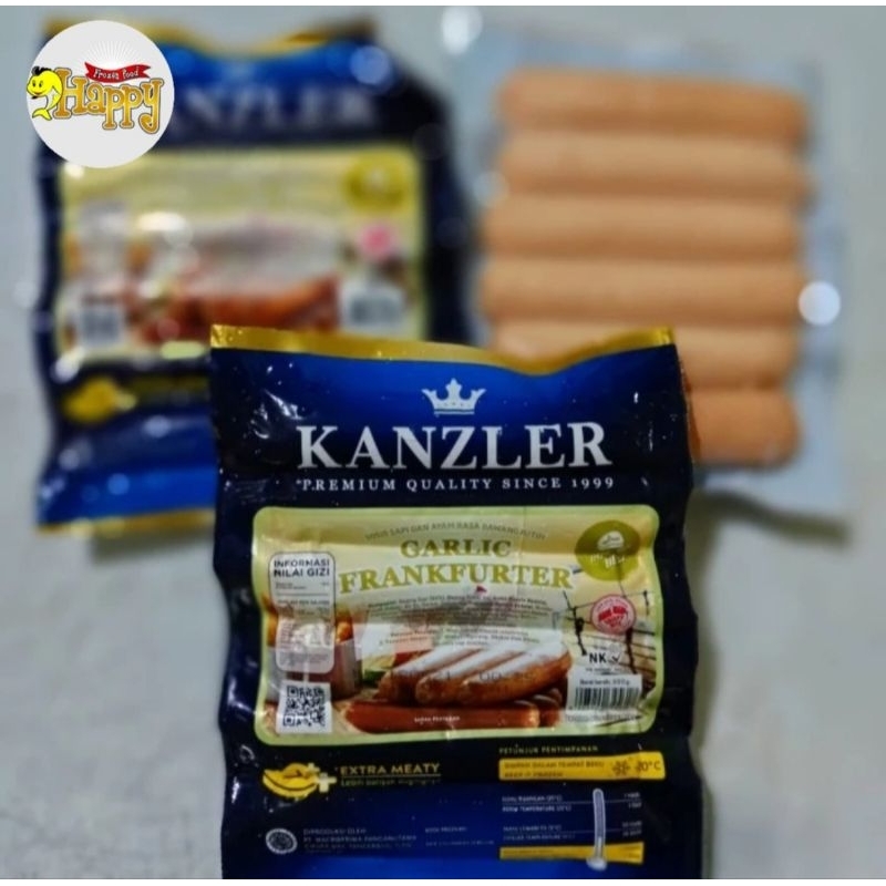 

Kanzler Sosis Garlic Frankfurter Beku Frozen 300 gram