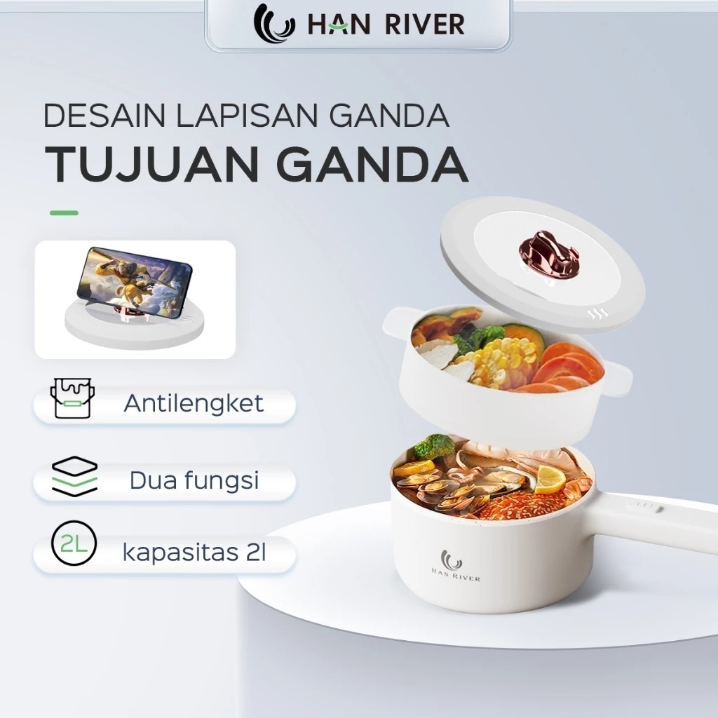 HAN RIVER ELECTRIC COOKER PANCI LISTRIK SERBAGUNA 2L / KOMPOR LISTRIK