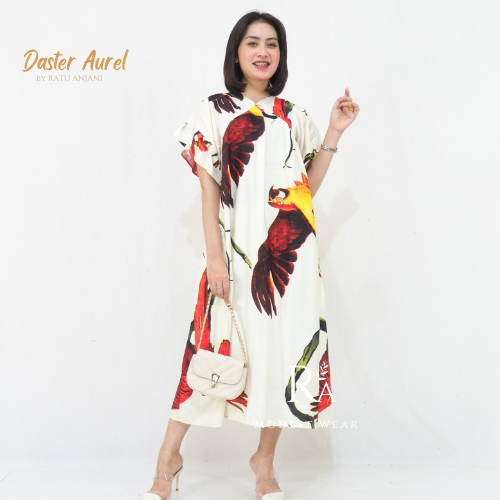 Dress Wanita Panjang LD 110 Motif Terbaru Bahan Rayon Bali Adem Variasi Tali Belakang