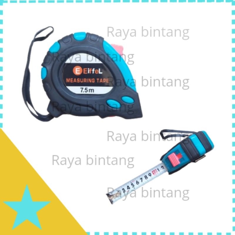 Meteran roll body karet 7,5meter autostop autolock selflock