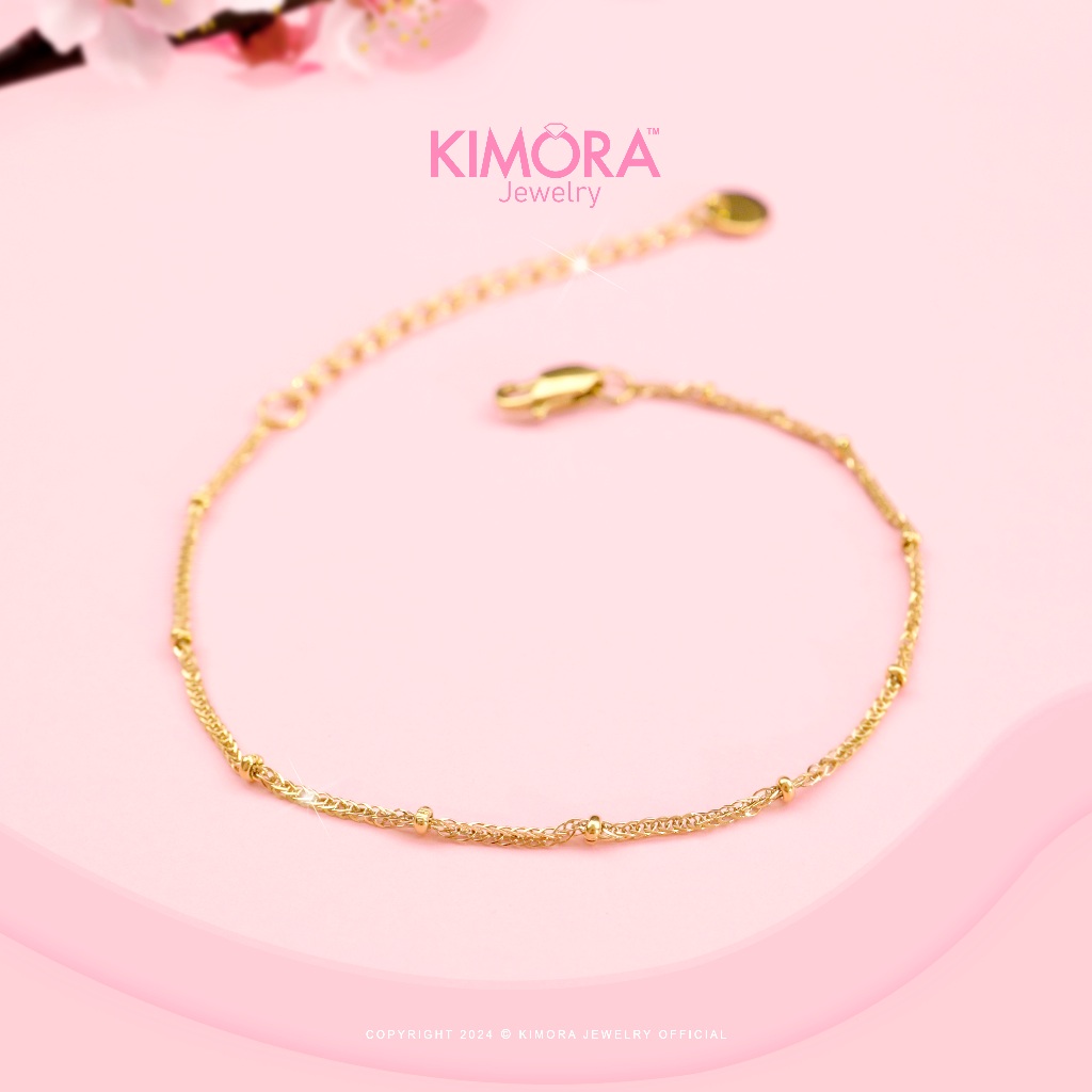 Kimora - Gelang Titanium Premium Wanita Jedar Gold Plated 18k Gtt371