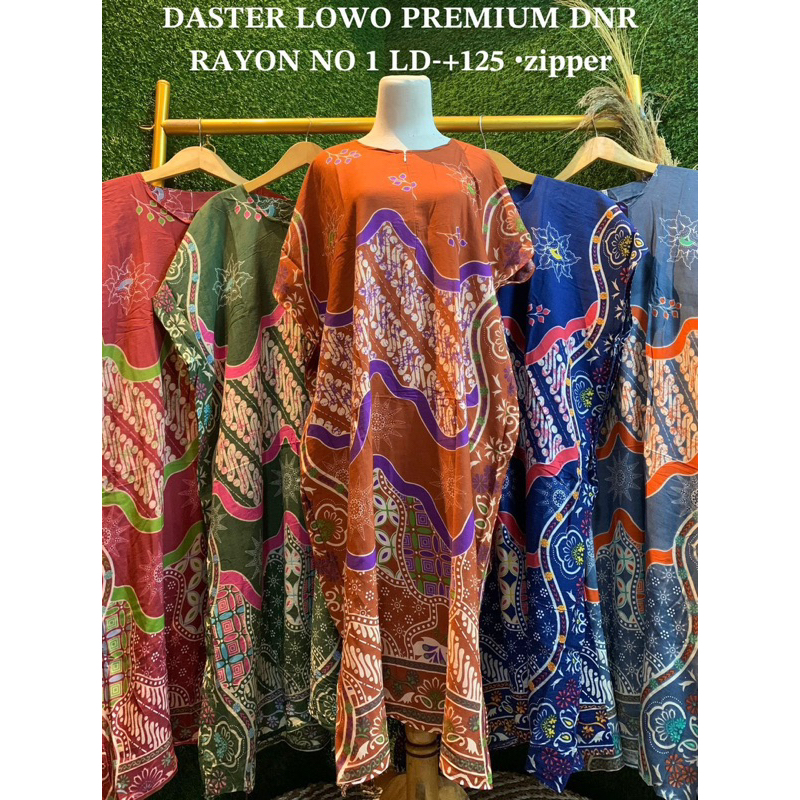 Daster lowo jumbo depan zipper resleting ld 125 motif rndom cntik cantik
