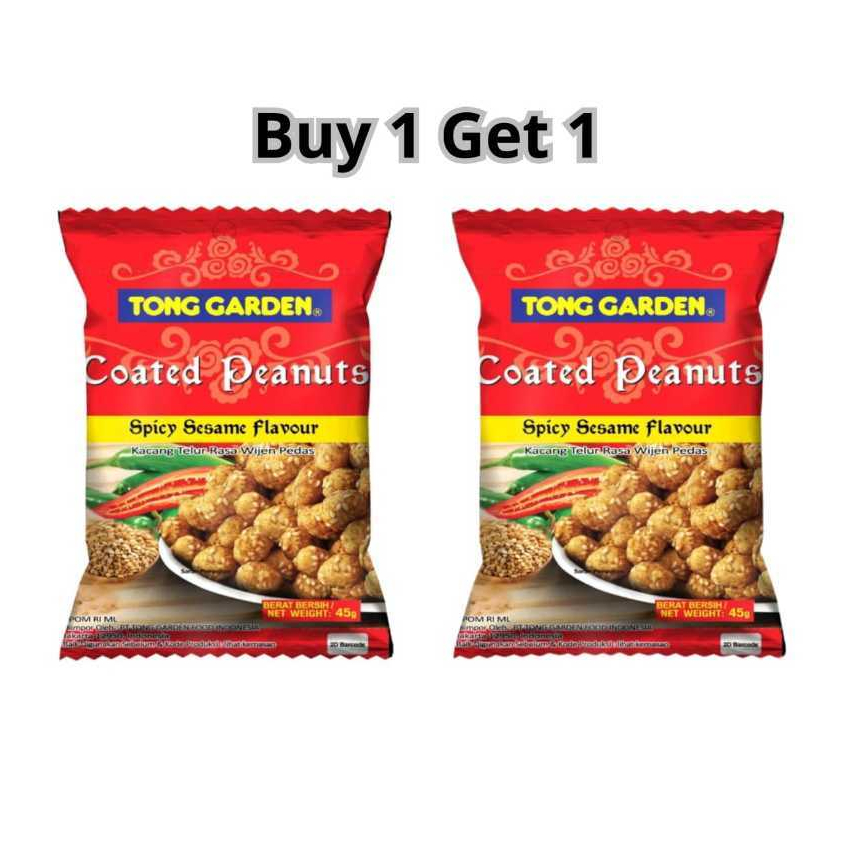 

BUY 1 GET 1 FREE - Tong Garden Coated Peanuts / Kacang Telur Rasa Pedas 45 Gr