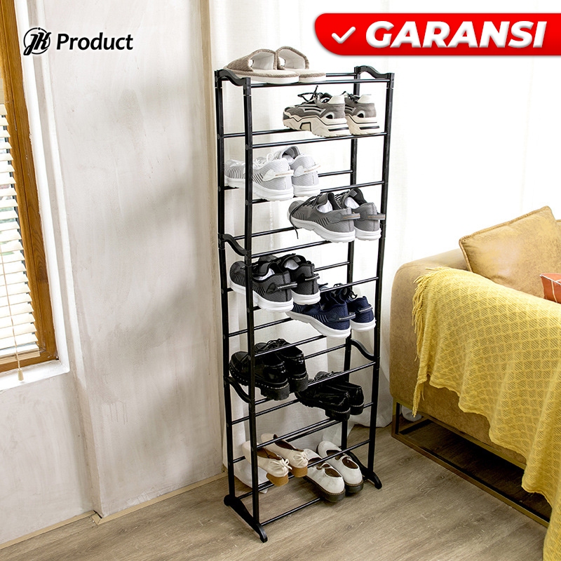 Rak Sepatu Sandal Display Toko Tempat Sendal Kerudung Hijab Jilbab Gantung 10 Susun 10 Tingkat Rangk