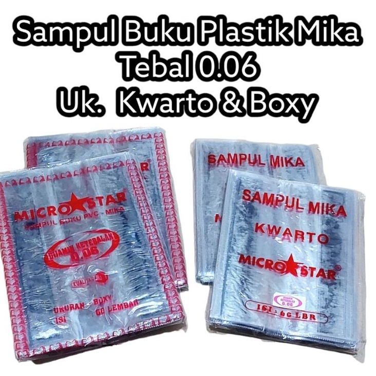 

KODE BVJB SAMPUL PLASTIK MIKA TEBAL 6 ukuran KWARTO DAN BOXY