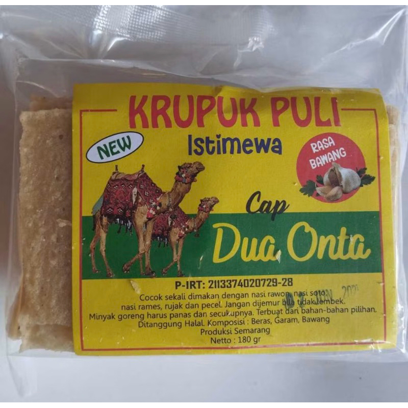 

Krupuk Gendar Rasa Bawang Krupuk Puli Cap Dua Onta