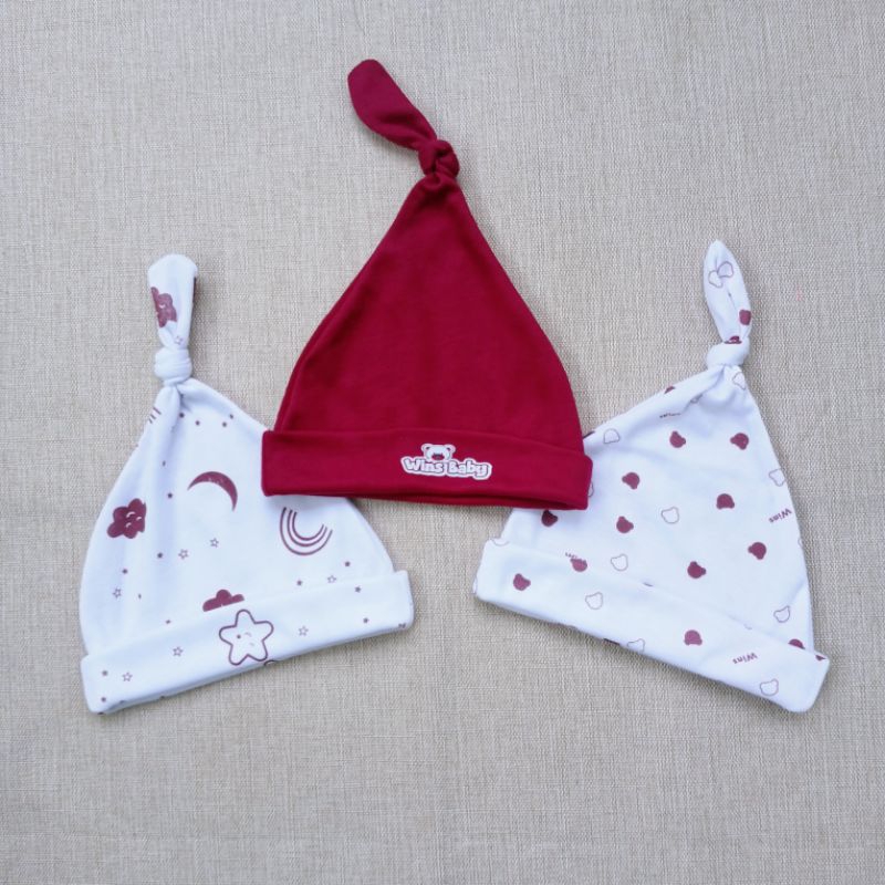 3 TOPI kupluk BAYI BARU LAHIR