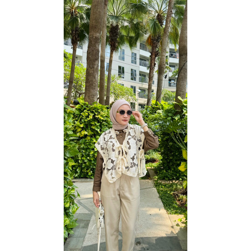 Agni Brukat Vest Outer Premium Atasan Wanita | ADORA by haze