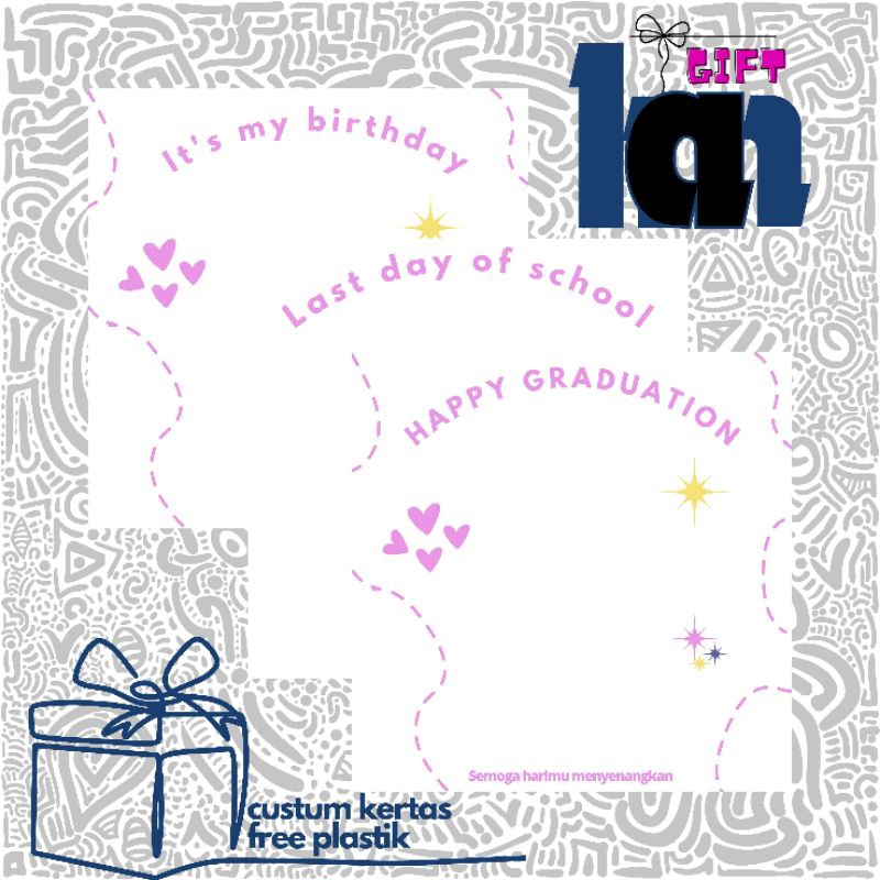 

HAN GIFT - PART 4.1 ALAS PACKAGING | MINI GIFT CUSTOM KERTAS FREE PLASTIK | KARTU UCAPAN