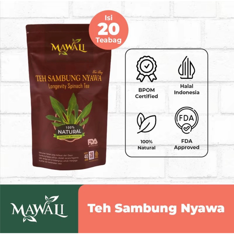 

Teh Herbal Mawali Sambung Nyawa Original - Isi 20 Tea Bag - Bpom Untuk Hipertensi