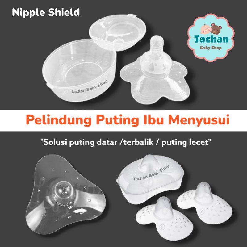 Nipple shield pelindung puting sambungan puting silikon ASI / puting datar puting datar / sambungan 