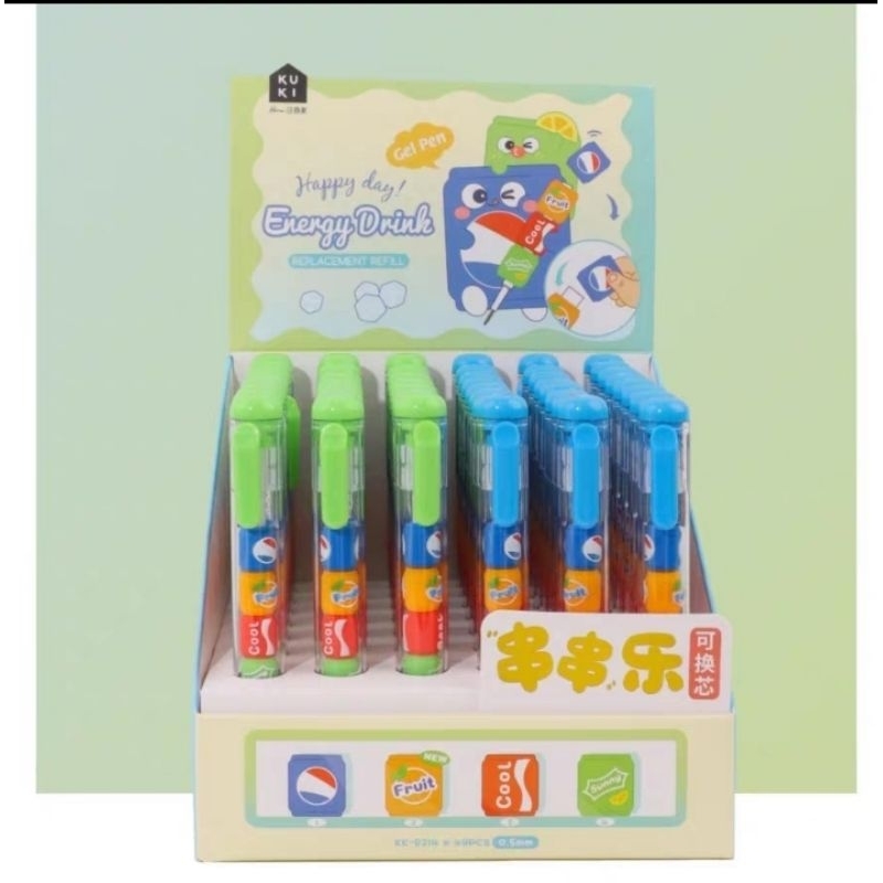 

KUKI Gel Pen Dengan Mainan Minuman Lucu