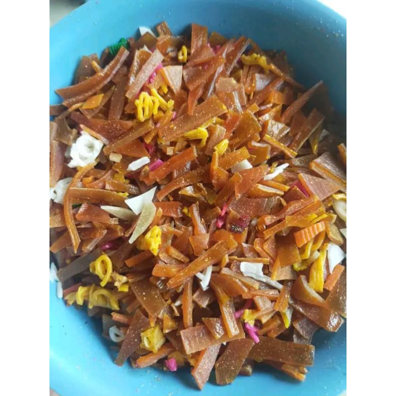 

pecahan kerupuk jangek (mentah)