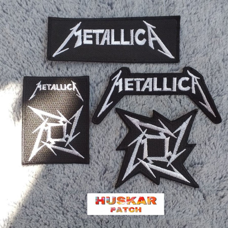 PATCH BORDIR / EMBLEM BORDIR JAHIT METALLICA 1SET 4PCS EMBLEM MUSIK BAND METAL