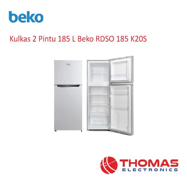 Beko RDSO-185K20S Kulkas 2 Pintu 185 Liter Manual Defrost