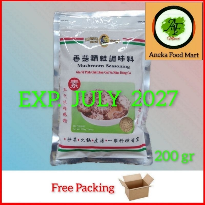 

Mamata mushroom seasoning 200gr/ bumbu kaldu jamur/ mokoceng/ kaldu jamur non MSG/ penyedap rasa non msg/ bubuk kaldu jamur/ totole/ sunbay/ Herring brand/ kaldu jamur shitake/ Mushroom seasoning powder/ vegetalk kaldu jamur