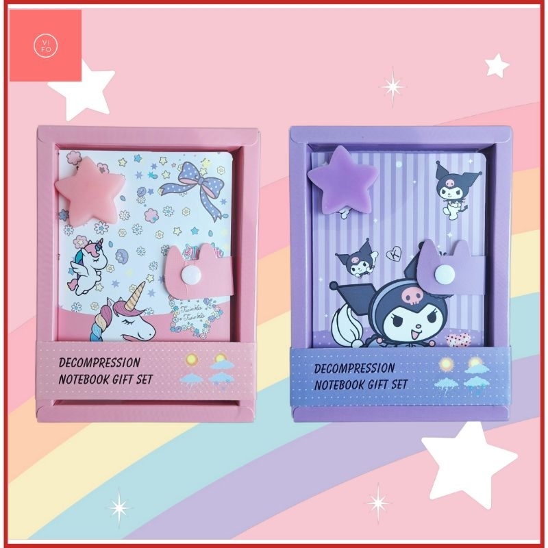 

Notebook Diary Buku Jurnal Squishy Sanrio Kuromi