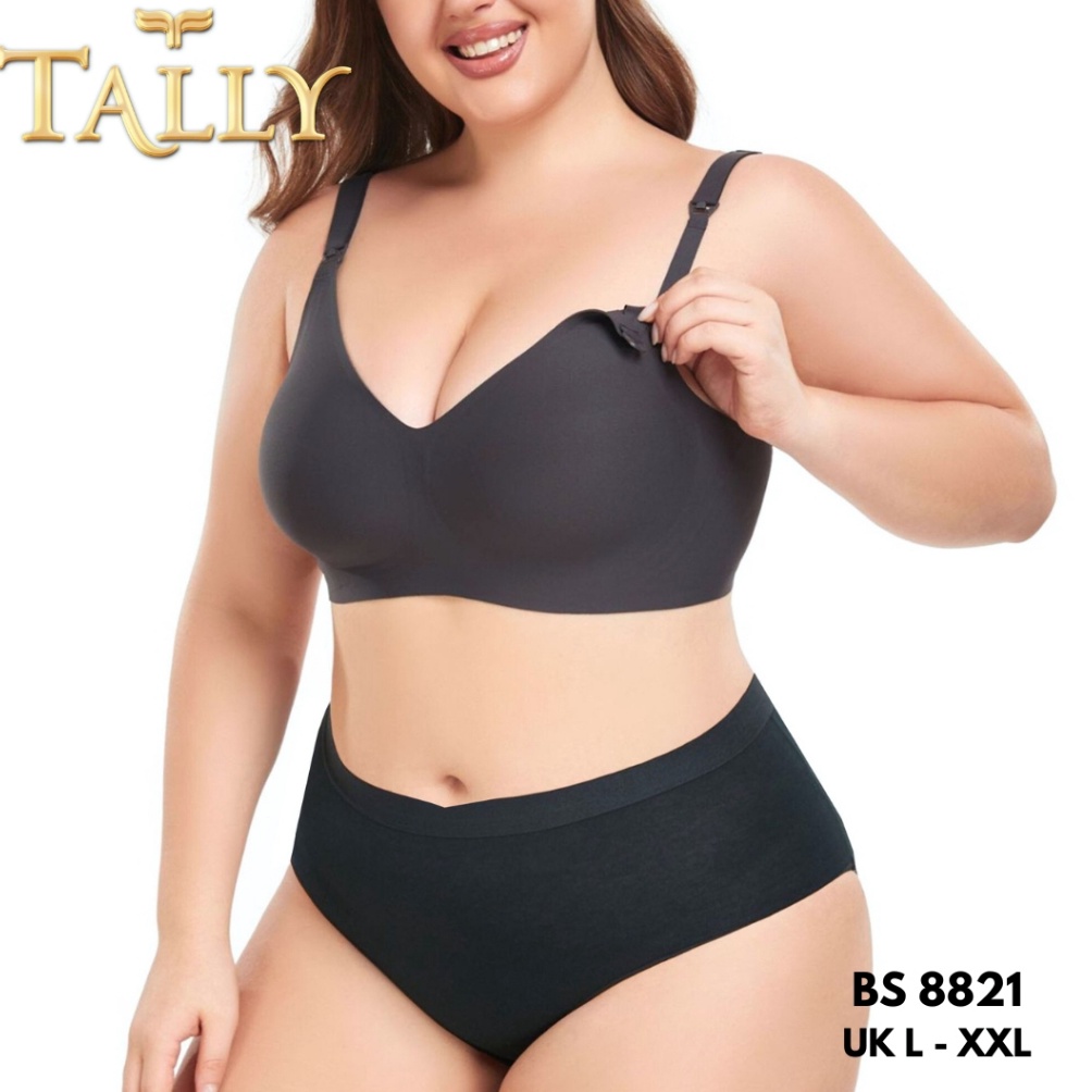 KODE S42N TALLY BH 8821  C 9448 Bra Set Menyusui Tanpa Kawat Busa Tipis Bahan Seamless Baby Skin Kai