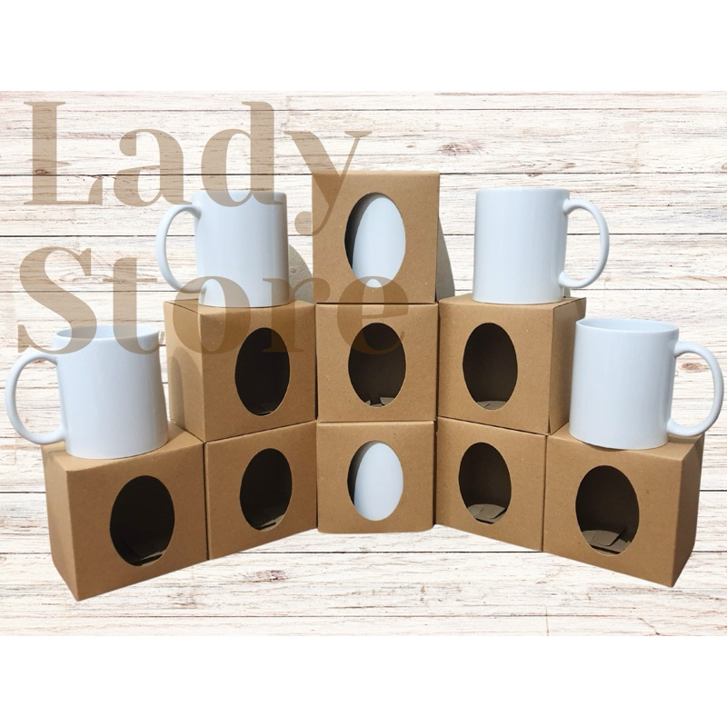 

Dus Mug Lubang Oval Depan Bahan Kraft 275 Gsm ( Box dus mug souvenir )