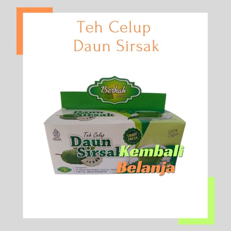 

Teh Celup Daun Sirsak/ Teh Daun Sirsak/ Teh Celup Daun Sirsak Isi 20 Tea Bag/ Teh Celup Sehat/ Teh Herbal