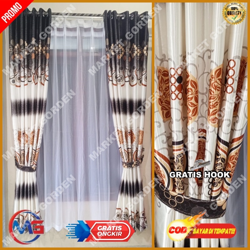 Gorden Jendela Pintu Rumah Blackout Import Mewah Murah Tebal Excelent Model Smokring
