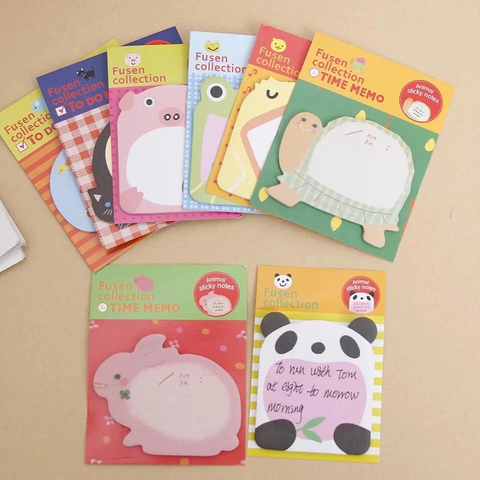 

Sticky Notes Motif HewanTempelan Kertas Catatan Memo Note Karakter Animal Mini Book Karakter Binatang Lucu
