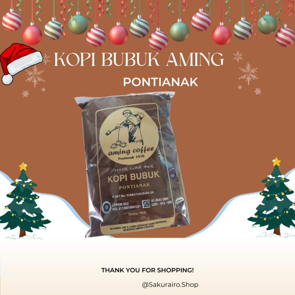 

BUBUK KOPI AMING COFFEE UKURAN 500 GRAM KHAS PONTIANAK