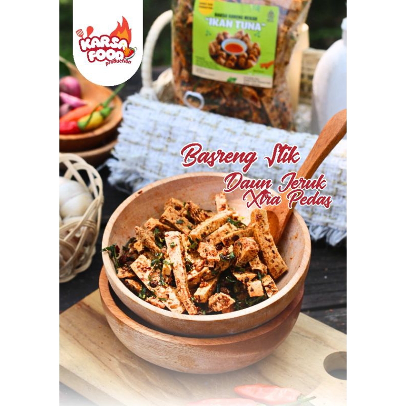 

KarsoFood BASO GORENG IKAN TUNA Basreng Daun Jeruk Basreng Stik Extra Pedas