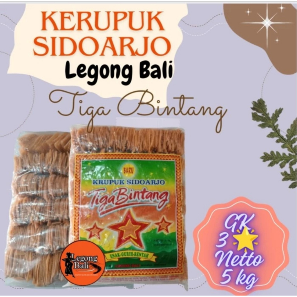 

Legong Bali Kerupuk Udang GK merah tiga bintang 5 kg