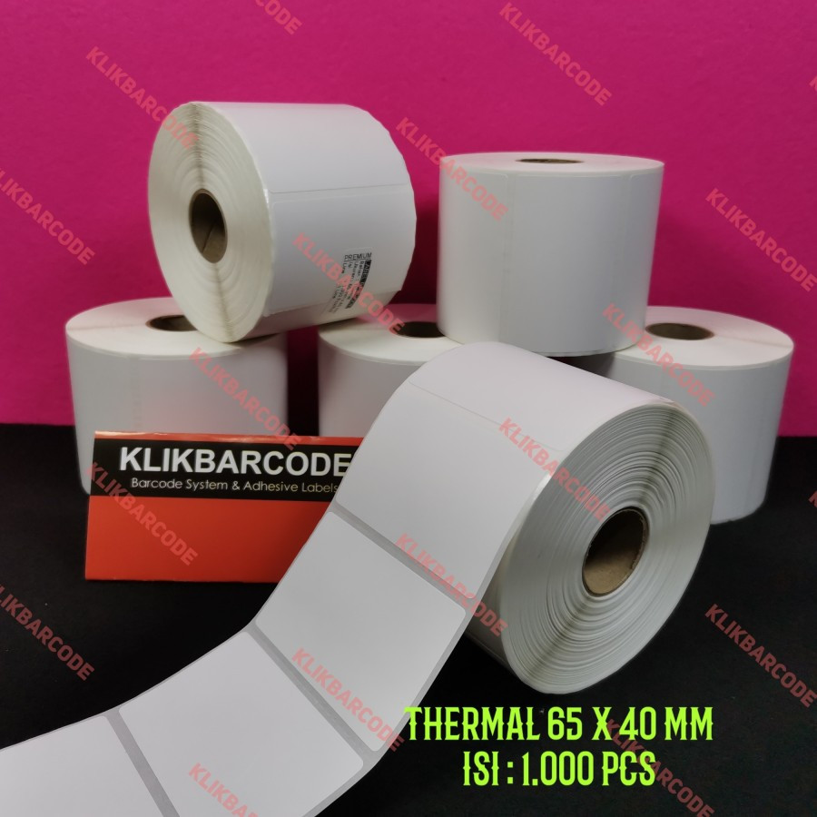 

Klikbarcode Label Thermal 65 x 40 mm 1 Line Stiker Printer Barcode Core 1 Inch Isi 1000 Pcs Premium
