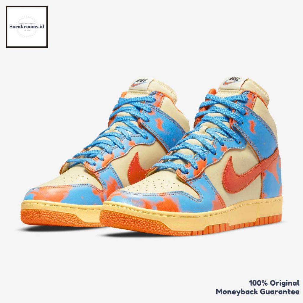 Nike Dunk High 1985 SP Orange Acid Wash Original Resmi (100% Authentic)